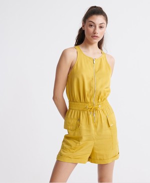 Superdry Nevada Halter Playsuit Női Ruhák Sárga | YCKEQ7436